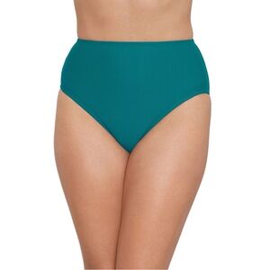 Draper James women’s honeycomb texture high waisted bikini bottom in teal size L